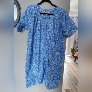 Vintage Casual Nights Nightgown Floral Retro Sleepwear/House Coat